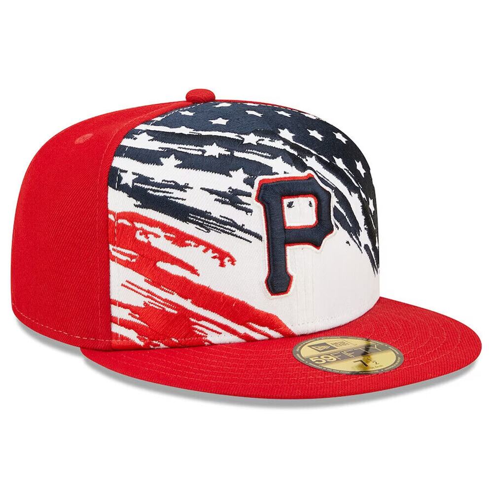 New Era Pittsburgh Pirates 4th‎ of July Flag On-Field 59FIFTY Fitted Hat 7 3/8